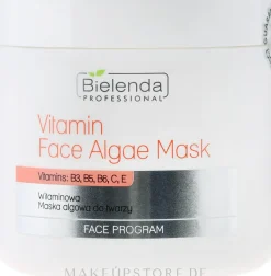 Alginat-Gesichtsmaske mit Vitaminen B3, B5, B6, C und E