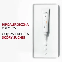 Anti-Aging-Creme zur Korrektur von Pigmentflecken und dunklen Augenringen im Bereich um die Augen, sehr hoher Schutzgrad SPF50+