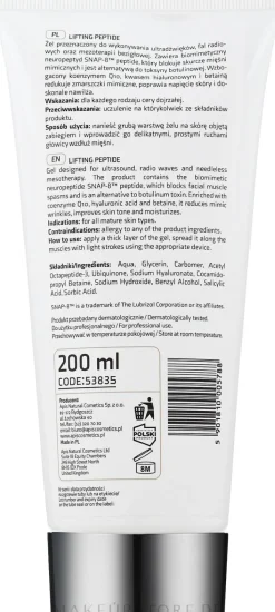 Anti-Aging Ultraschallgel mit Peptiden, Coenzym Q10 und Hyaluronsäure