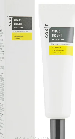 Aufhellende Creme für die Augenpartie gegen Hyperpigmentierung mit Vitaminen, Niacinamid und Vitamin E