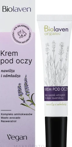 Augenkonturcreme mit Traubenkern- und Lavendelöl