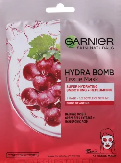 Beruhigende Gesichtsmaske mit Traubenkernöl und Hyaluronsäure