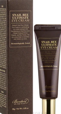 Creme für die Augenpartie mit Schneckenschleim und Bienengift