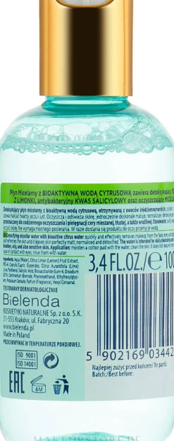 Entgiftendes Mizellenwasser für Gesicht mit Limette