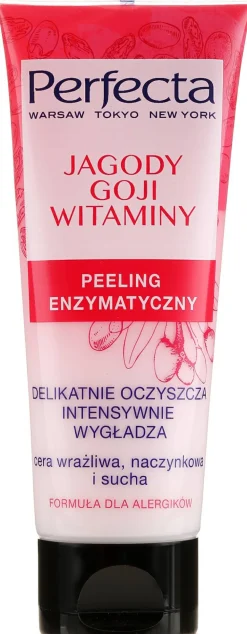 Enzymatisches Gesichtspeeling für empfindliche, trockene Haut mit Goji-Beeren und Vitaminen