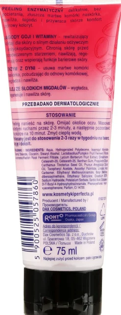 Enzymatisches Gesichtspeeling für empfindliche, trockene Haut mit Goji-Beeren und Vitaminen