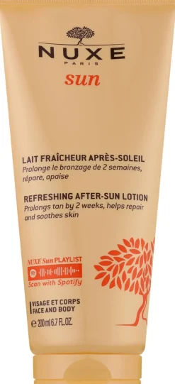 Erfrischende After-Sun-Milch für Gesicht und Körper mit aquatischen und sonnigen Blumen