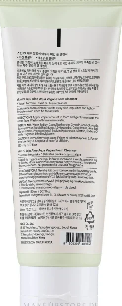 Erfrischender Reinigungsschaum für das Gesicht mit Aloe Vera
