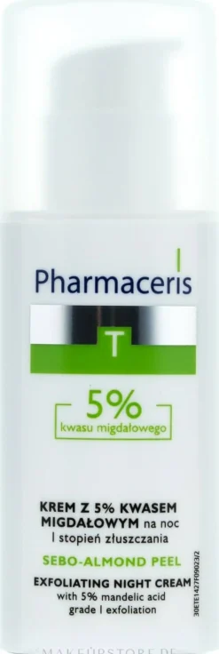 Exfolierende Nachtcreme mit 5% Mandelsäure