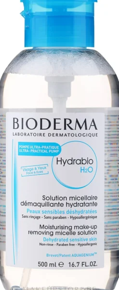 Feuchtigkeitsspendende Mizellenlösung zum Abschminken mit Aquagenium für dehydrierte und empfindliche Haut