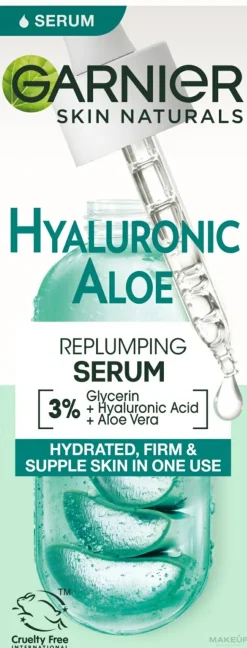 Feuchtigkeitsspendendes Gesichtsserum für normale und Mischhaut mit Hyaluronsäure und Aloe Vera
