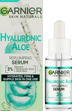 Feuchtigkeitsspendendes Gesichtsserum für normale und Mischhaut mit Hyaluronsäure und Aloe Vera