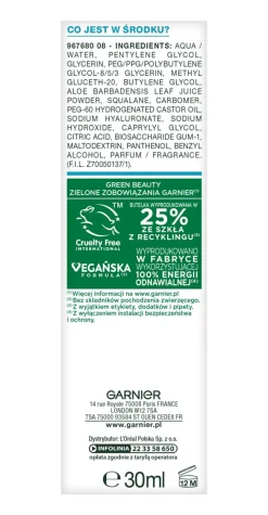 Feuchtigkeitsspendendes Gesichtsserum für normale und Mischhaut mit Hyaluronsäure und Aloe Vera