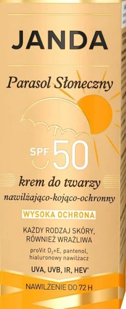 Feuchtigkeitsspendende Sonnencreme SPF50