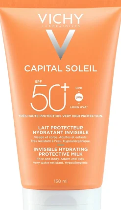 Feuchtigkeitsspendende Sonnenmilch für die Haut von Kindern und Erwachsenen, sehr hoher Schutz SPF 50+