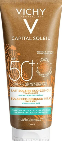 Feuchtigkeitsspendende Sonnenschutzmilch für Gesicht und Körper SPF 50+