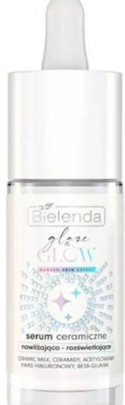 Feuchtigkeitsspendendes und aufhellendes Keramik-Serum mit glasierter Hautwirkung