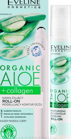 Feuchtigkeitsspendendes und straffendes Augenkonturgel mit Aloe und Kollagen (Roll-on)