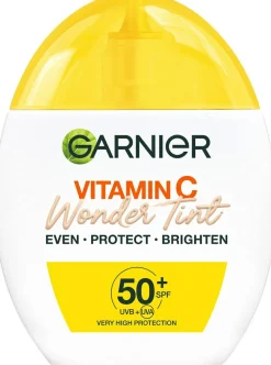 Flüssige Foundation mit Vitamin C für das Gesicht mit SPF50 Schutz, Farbton hell