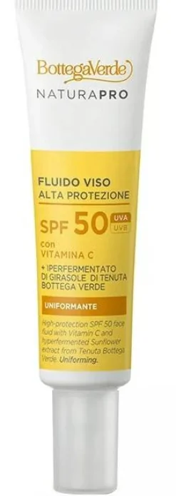 Fluid mit Vitamin C und hyperfermentiertem Sonnenblumenextrakt für das Gesicht