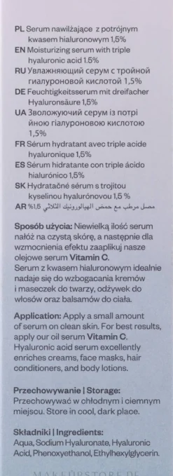 Gesichtsserum mit Hyaluronsäure