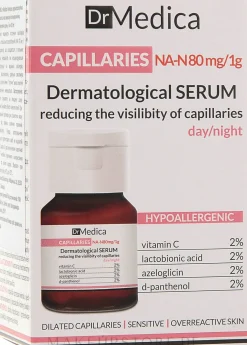 Gesichtsserum für gebrochene Kapillaren mit Vitamin C und D-Panthenol