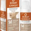 Getöntes Sonnenschutzfluid für das Gesicht gegen Pigmentflecken SPF 50+