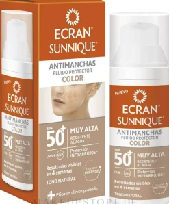 Getöntes Sonnenschutzfluid für das Gesicht gegen Pigmentflecken SPF 50+
