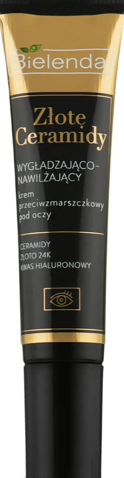 Glättende und feuchtigkeitsspendende Anti-Falten Creme für die Augenpartie mit Ceramiden, 24K Gold und Hyaluronsäure für reife und empfindliche Haut