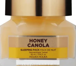 Glättende und feuchtigkeitsspendende Nachtmaske für das Gesicht mit Rapsölextrakt und Manuka-Honig