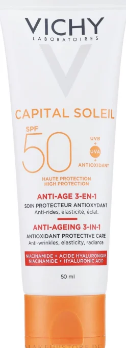 3in1 Anti-Aging Sonnenschutzcreme für das Gesicht mit Antioxidantien SPF 50