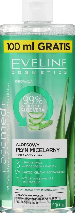 3in1 Erfrischendes und beruhigendes Mizellenwasser mit Aloe Vera