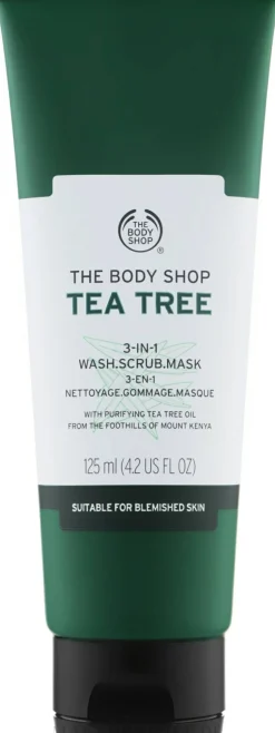 3in1 Gesichtswaschgel, Peeling und Maske mit Teebaumöl