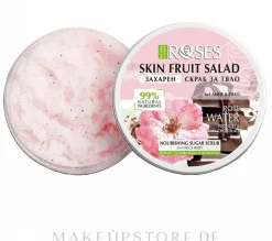 2in1 Nährendes Zuckerpeeling für Körper und Gesicht mit Yoghurt, Rosenwasser und Schokolade