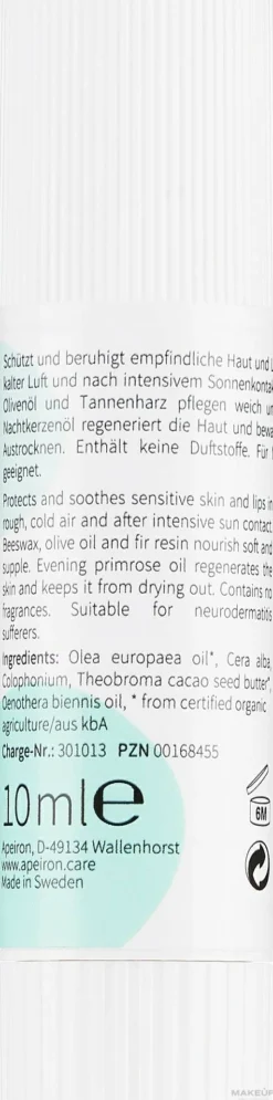 Intensiv pflegender und schützender Lippenbalsam-Stift mit Bienenwachs