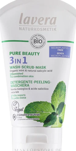 3in1 Waschemulsion, Peeling und Gesichtsmaske mit Minze und Salicylsäure