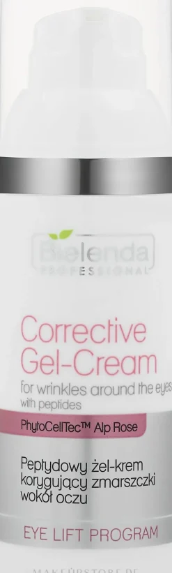 Korrigierende Gesichtsgel-Creme mit Peptiden für die Augenpartie