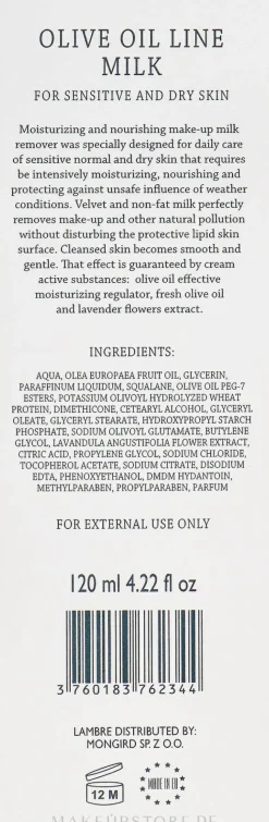 Lambre Olive Oil Line Milk