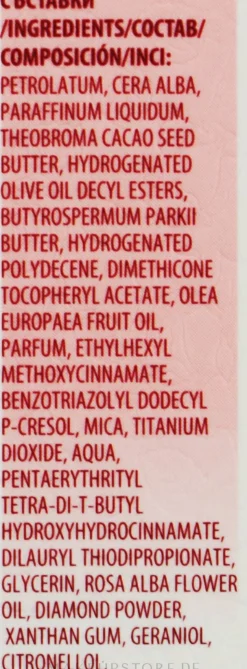 Lippenbalsam mit Rosa Alba-Öl, Sheabutter und Vitamin E