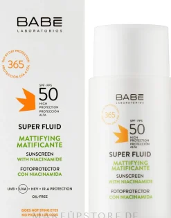 Mattierendes Superfluid Sonnenschutz SPF 50 mit Niacinamid