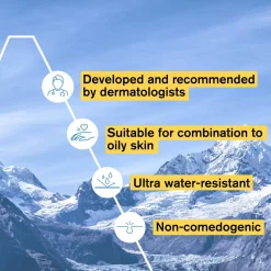 Mattierendes und feuchtigkeitsspendendes Sonnenchutzfluid für das Gesicht SPF 50+