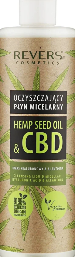 Mizellenwasser mit natürlichem Hanföl, Hyaluronsäure und CBD