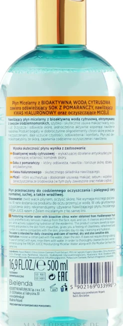 Mizellenwasser mit Orange