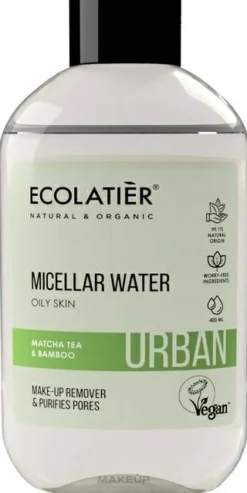 Mizellenwasser zum Abschminken mit Matcha-Tee und Bambus