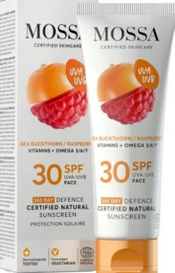 Natürliche Sonnencreme für das Gesicht