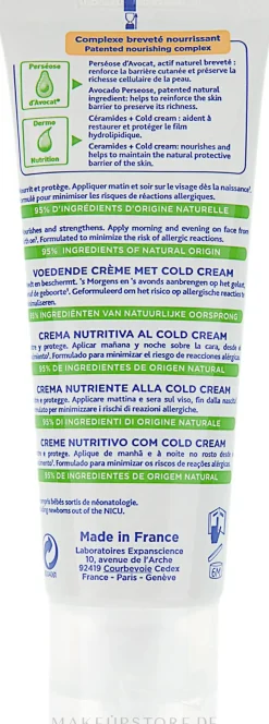 Nährende Gesichtscreme mit kalter Creme für Babys