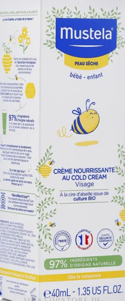 Nährende Gesichtscreme mit kalter Creme für Babys