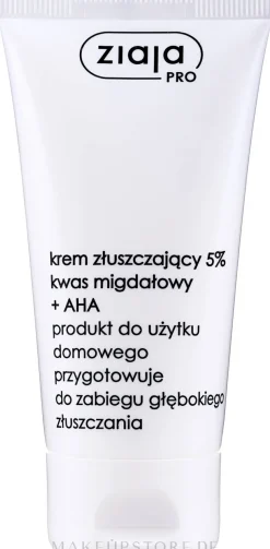 Peelingcreme für das Gesicht mit 5% Mandelsäure und AHA-Säuren