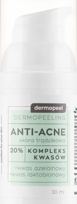 Peeling für das Gesicht mit Azelainsäure und Lactobionsäure 20%