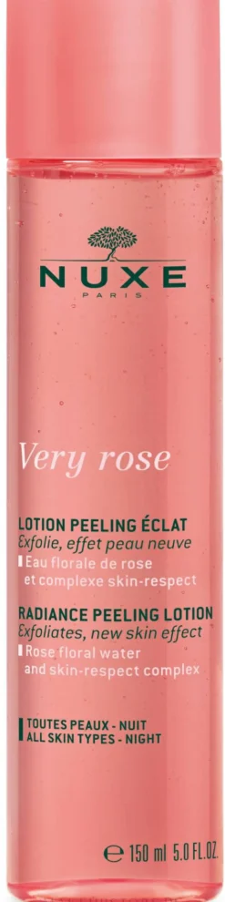 Peeling-Lotion mit Rosenblütenwasser für die Nacht